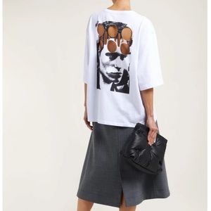 Raf Simons Cropped T shirt with back cut outs